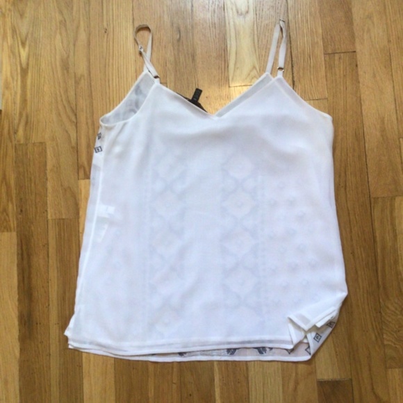 WHBM White Beaded Embellished Gadsby Lined Camisole size xs - Picture 5 of 7